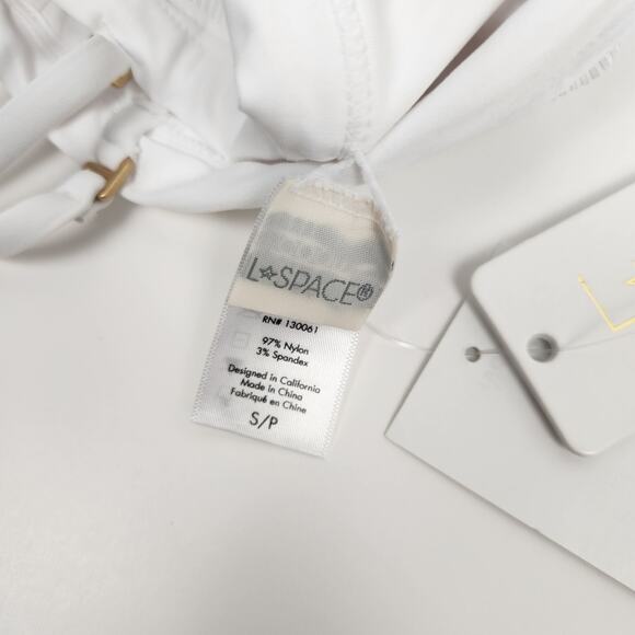 L*Space Maya Bikini Top in White Size Small NWT Convertible Strapless - Picture 5 of 5